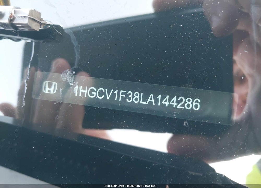 2020 HONDA ACCORD VIN: 1HGCV1F38LA144286