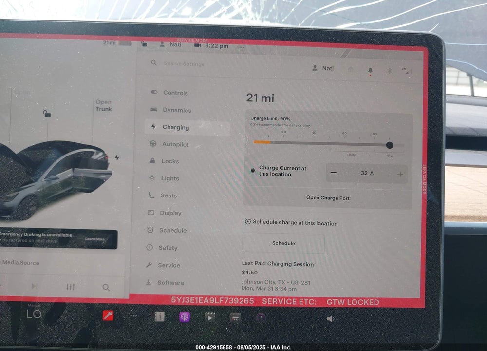 2020 TESLA MODEL 3 VIN: 5YJ3E1EA9LF739265