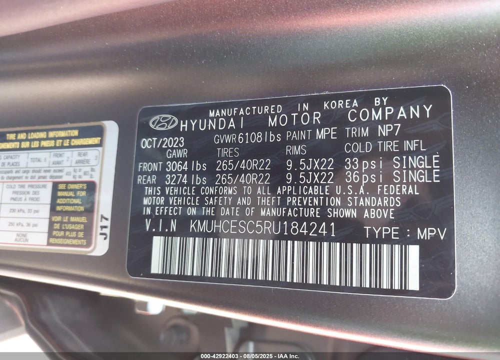 2024 GENESIS GV80 3.5T AWD VIN: KMUHCESC5RU184241