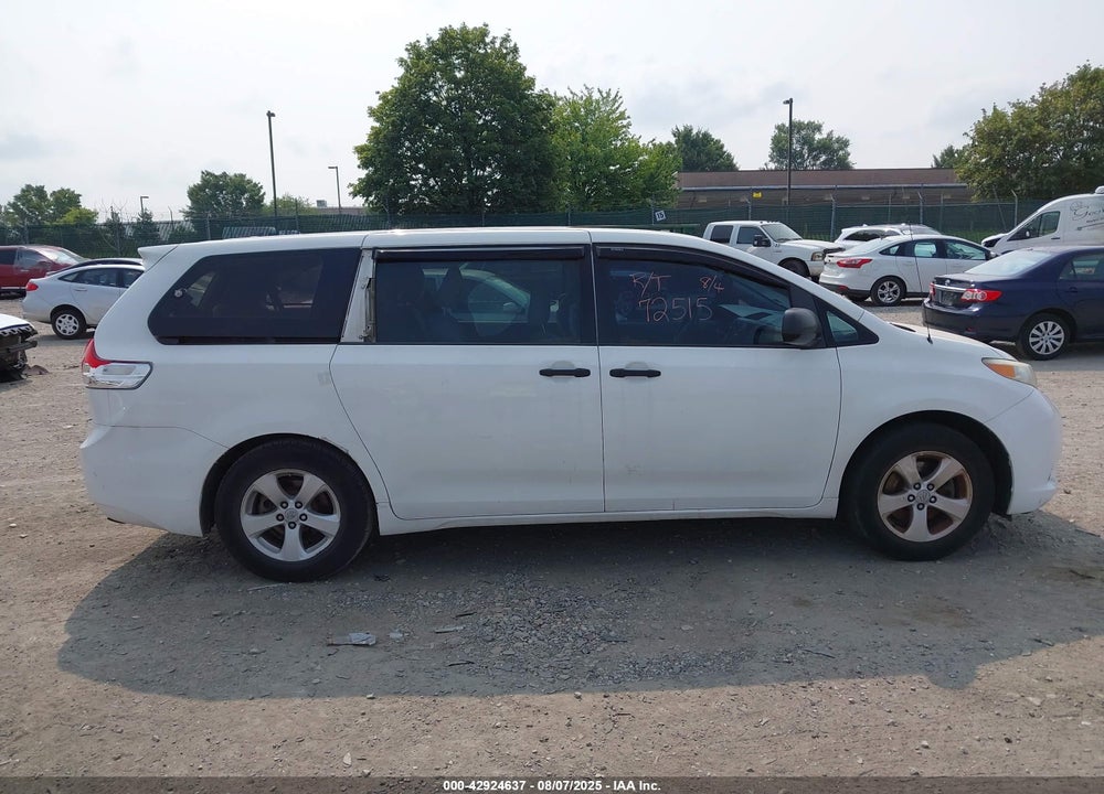 2012 TOYOTA SIENNA BASE 7 PASSENGER VIN: 5TDKA3DC9CS011060
