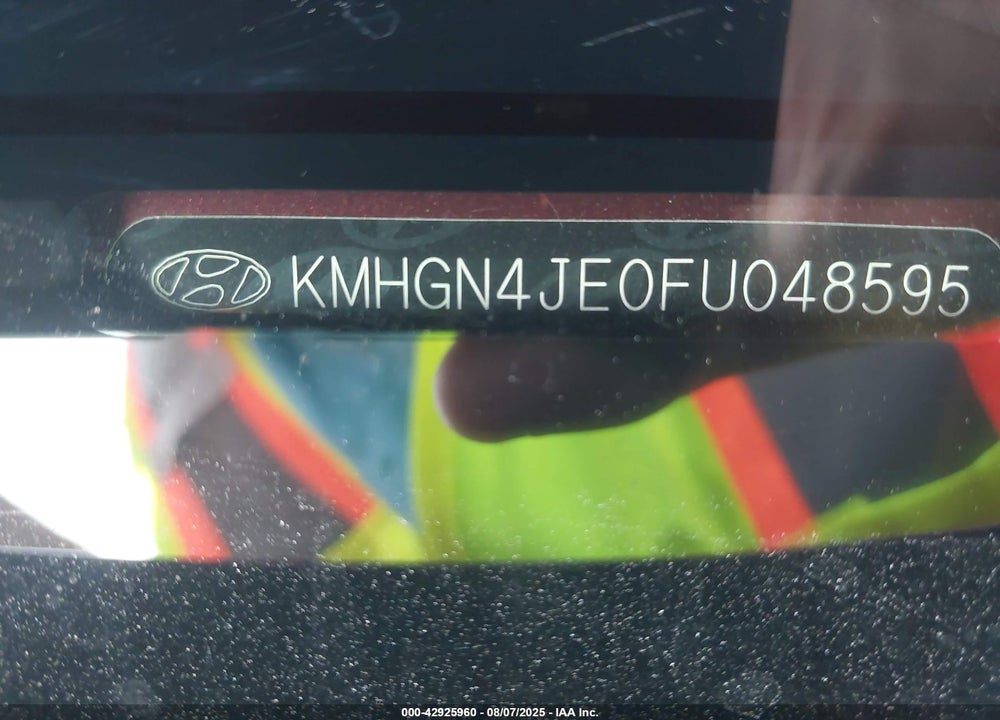 2015 HYUNDAI GENESIS 3.8 VIN: KMHGN4JE0FU048595