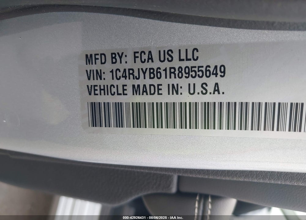 2024 JEEP GRAND CHEROKEE 4XE ANNIVERSARY EDITION VIN: 1C4RJYB61R8955649