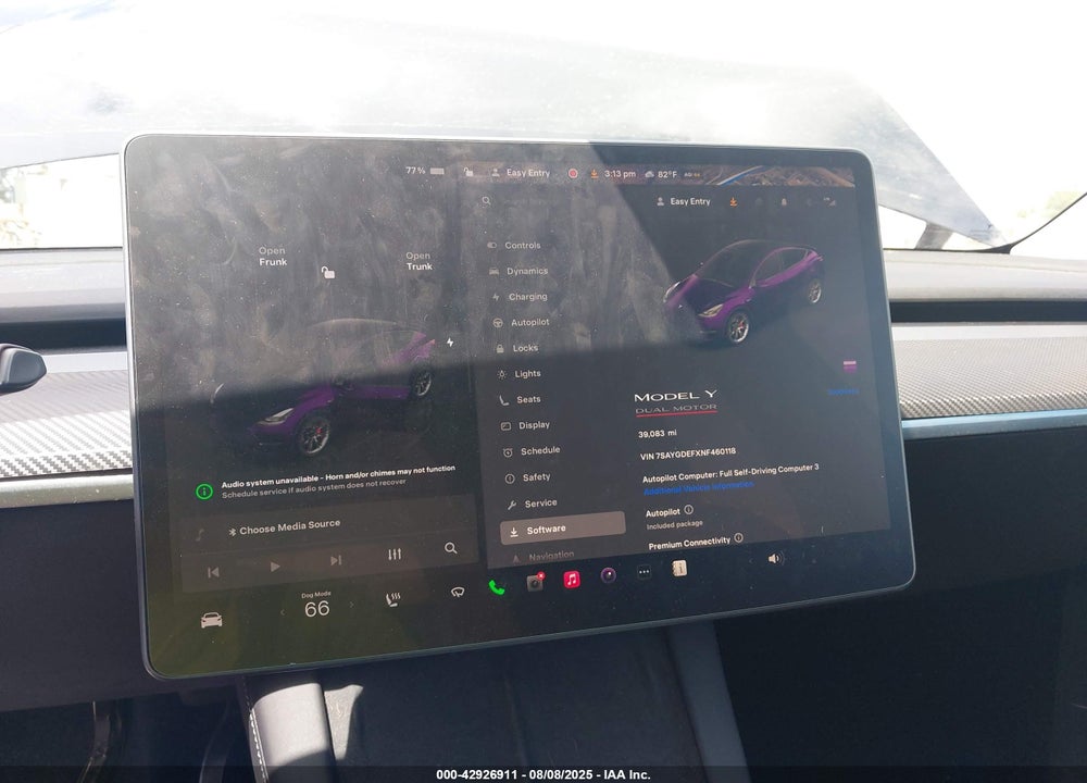 2022 TESLA MODEL Y VIN: 7SAYGDEFXNF460118
