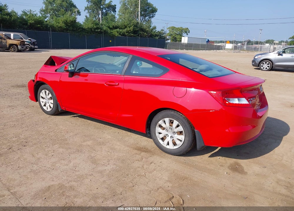 2012 HONDA CIVIC LX VIN: 2HGFG3B55CH537173