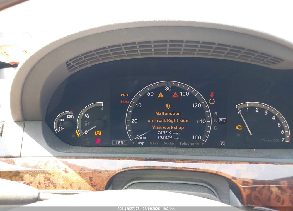 2007 MERCEDES-BENZ S 550 VIN: WDDNG71X47A095453