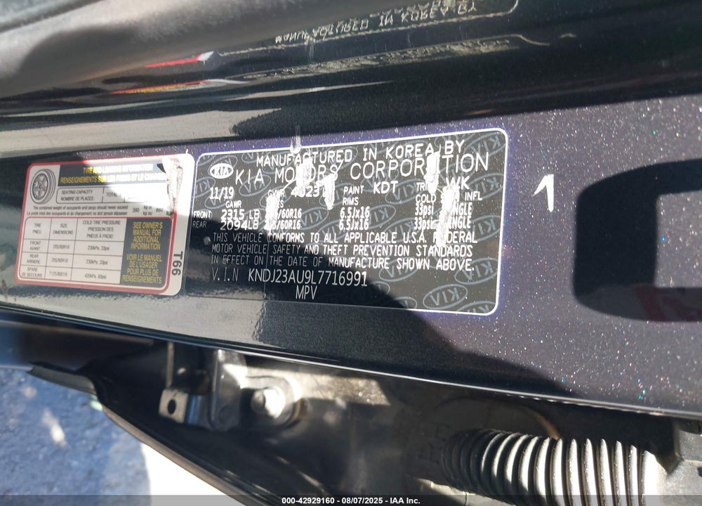 2020 KIA SOUL VIN: KNDJ23AU9L7716991