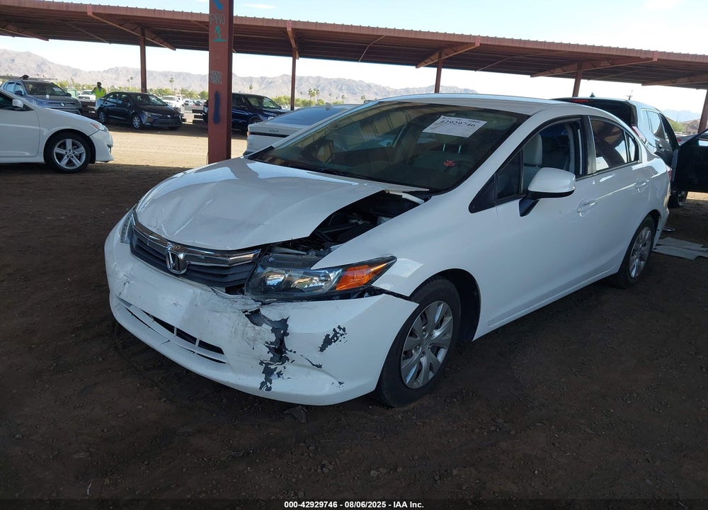 2012 HONDA CIVIC LX VIN: 19XFB2F52CE316353