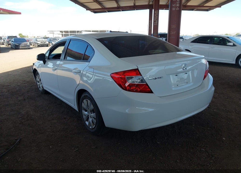 2012 HONDA CIVIC LX VIN: 19XFB2F52CE316353