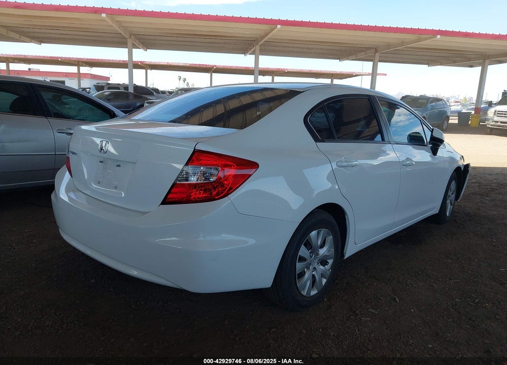2012 HONDA CIVIC LX VIN: 19XFB2F52CE316353