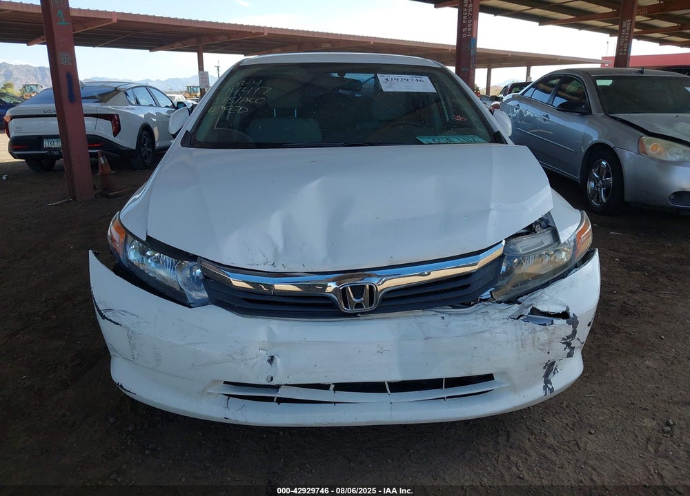 2012 HONDA CIVIC LX VIN: 19XFB2F52CE316353