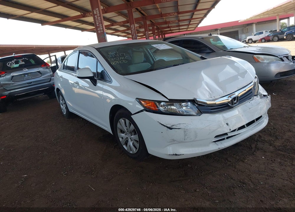 2012 HONDA CIVIC LX VIN: 19XFB2F52CE316353