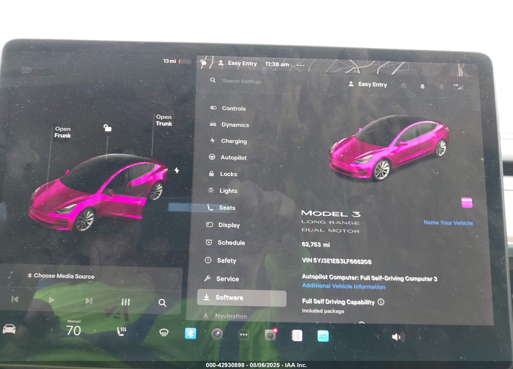 2020 TESLA MODEL 3 VIN: 5YJ3E1EB3LF666208