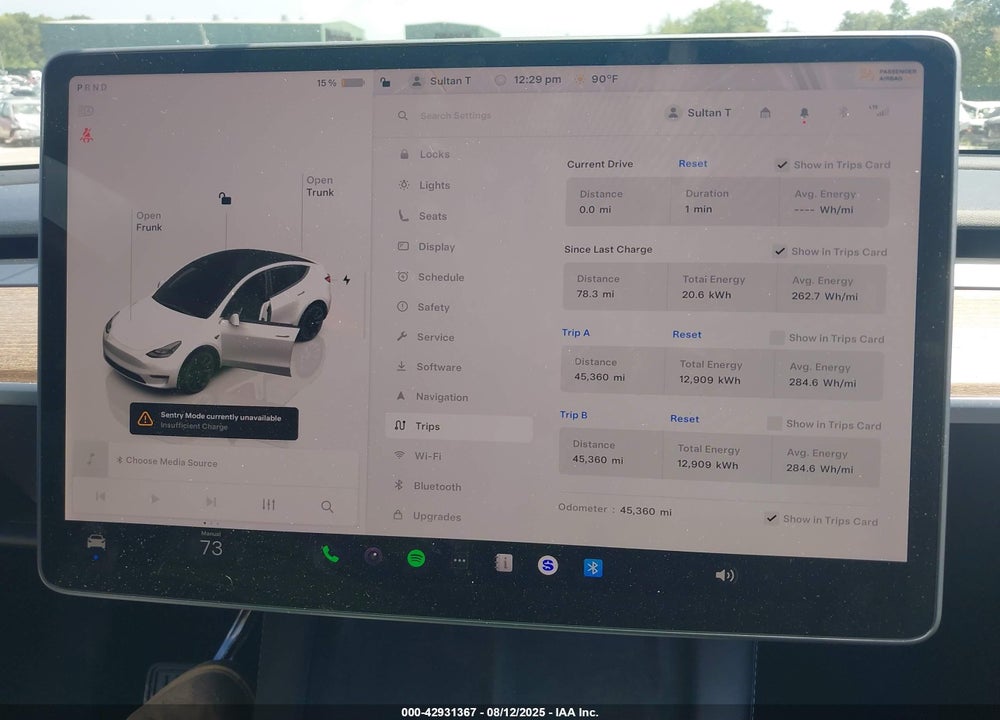 2023 TESLA MODEL Y VIN: 7SAYGDEE3PF691680