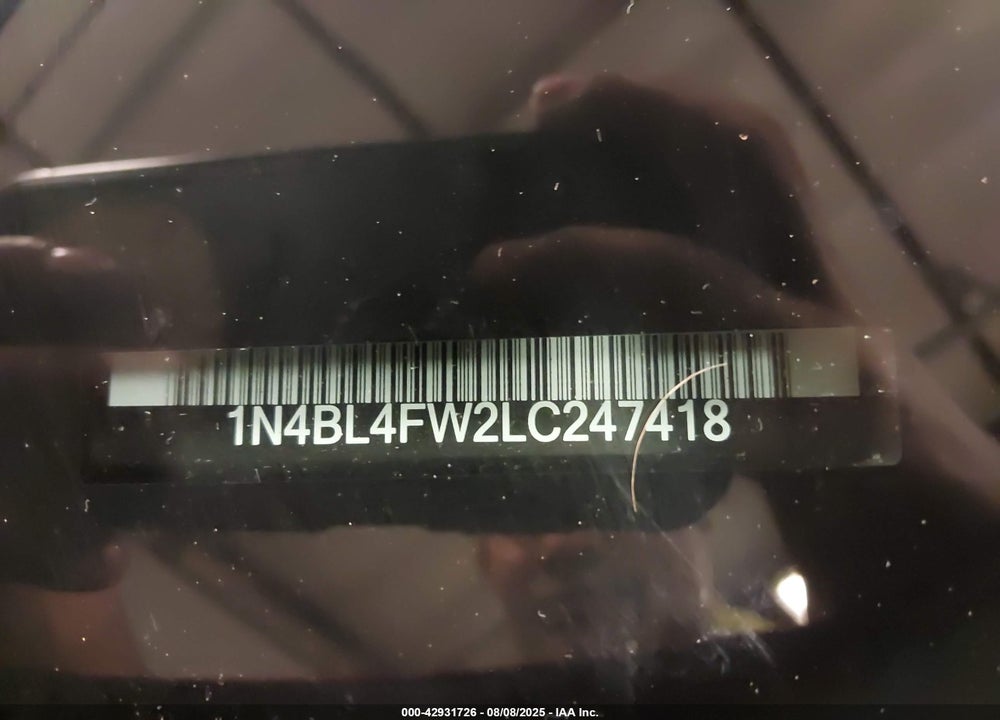 2020 NISSAN ALTIMA VIN: 1N4BL4FW2LC247418