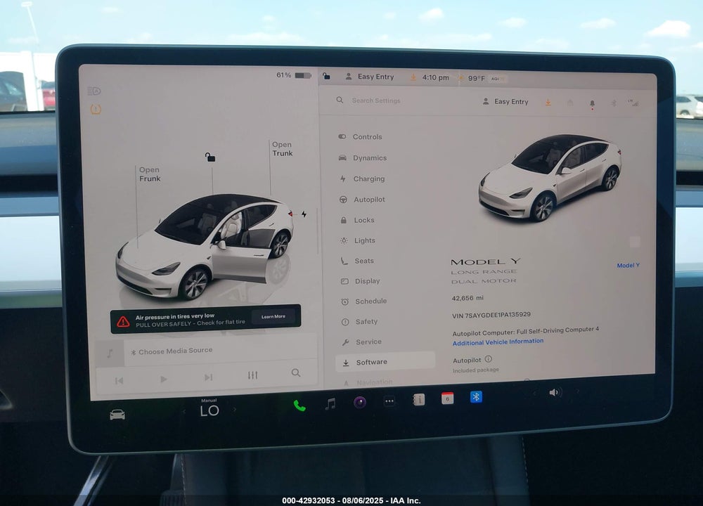 2023 TESLA MODEL Y VIN: 7SAYGDEE1PA135929