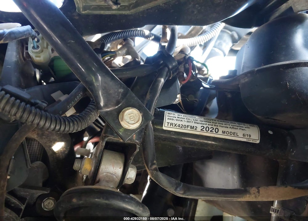 2020 HONDA TRX420 FM VIN: 1HFTE40D5L4600010