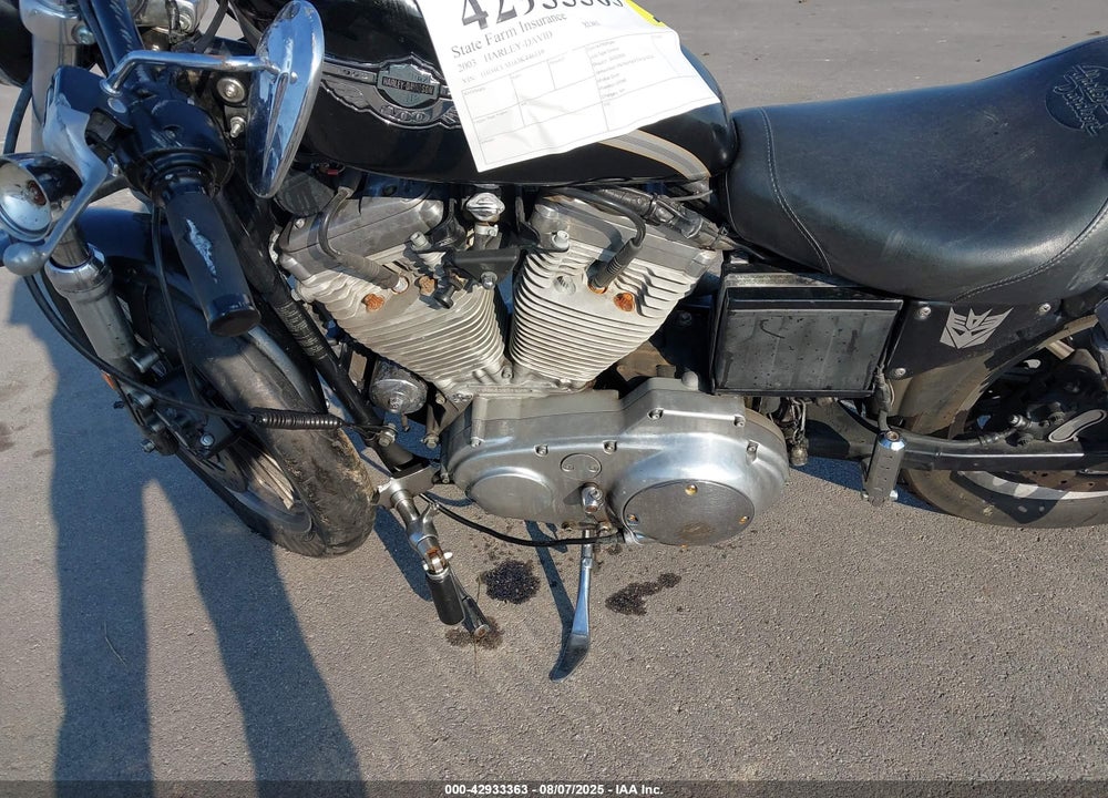 2003 HARLEY-DAVIDSON XL883 HUGGER VIN: 1HD4CEM163K446119