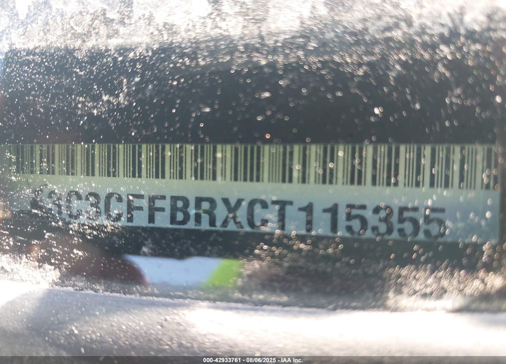 2012 FIAT 500 VIN: 3C3CFFBRXCT115355