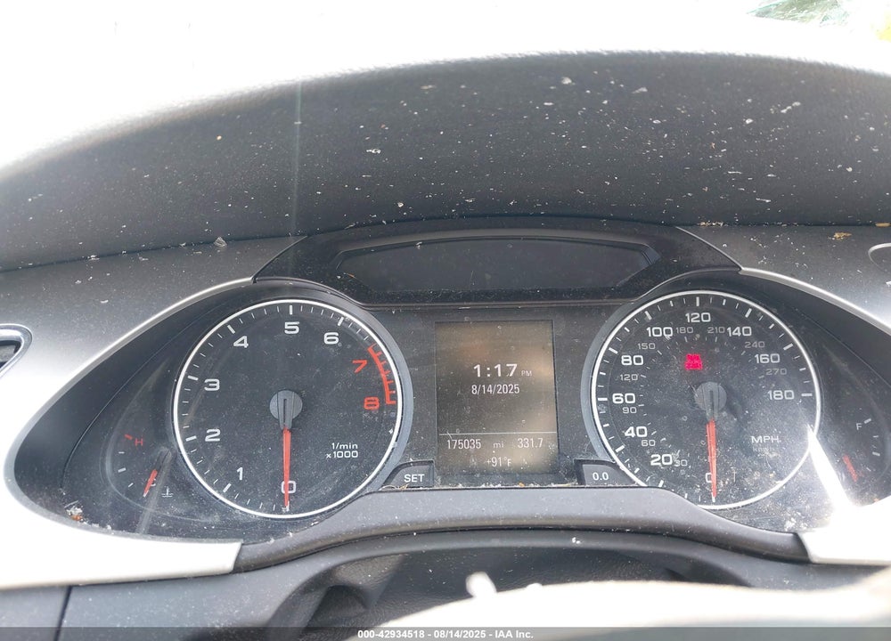 2012 AUDI A4 VIN: WAUFFAFL8CN015382
