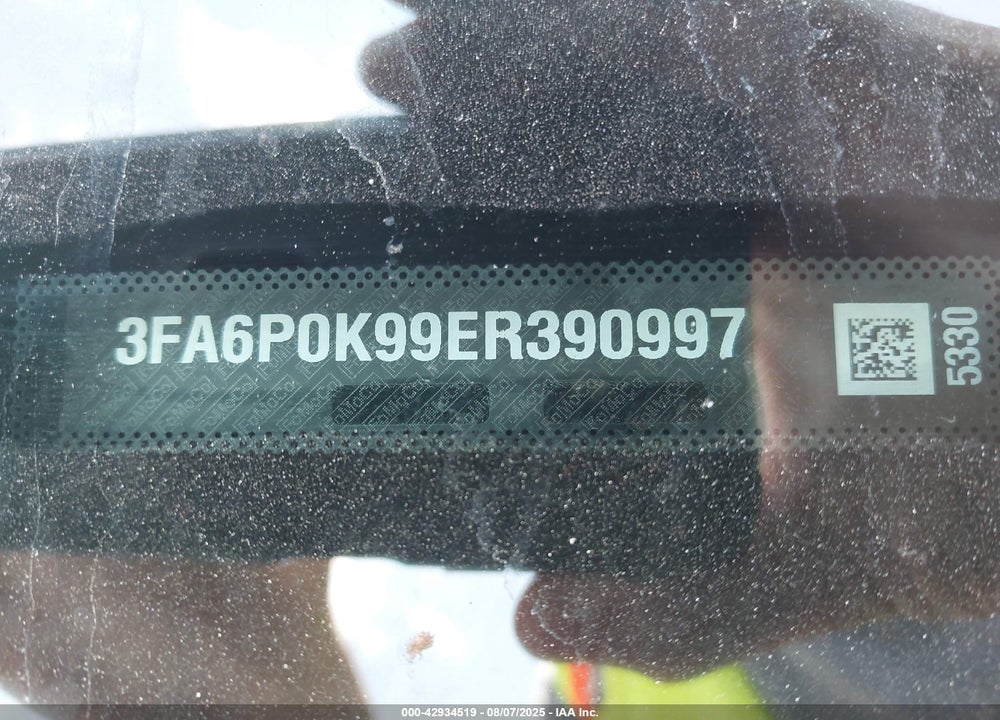 2014 FORD FUSION VIN: 3FA6P0K99ER390997
