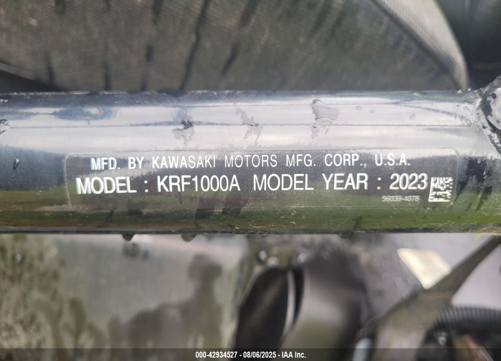 2023 KAWASAKI KRF 1000 A VIN: JKARFCA16PB519187