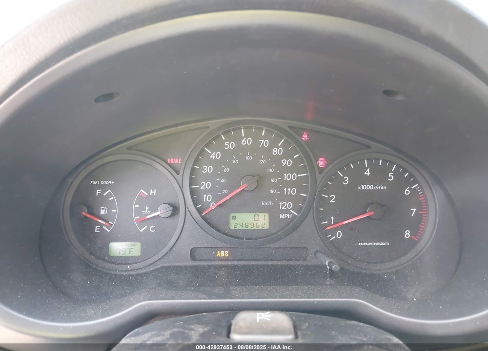 2006 SUBARU IMPREZA VIN: JF1GD67686G507346