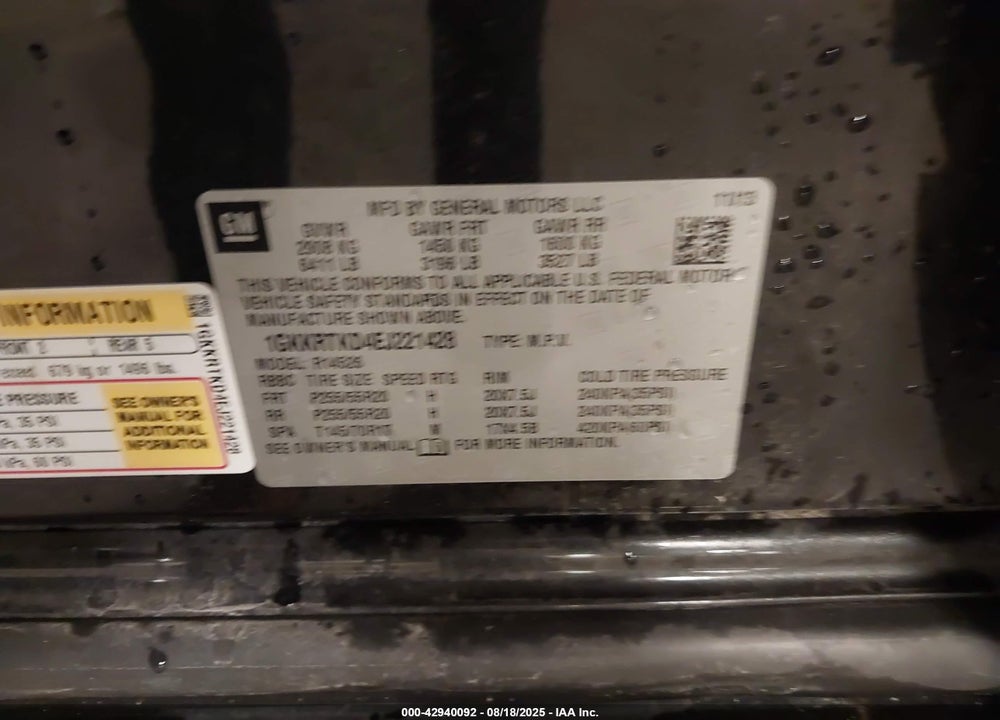 2014 GMC ACADIA VIN: 1GKKRTKD4EJ221428