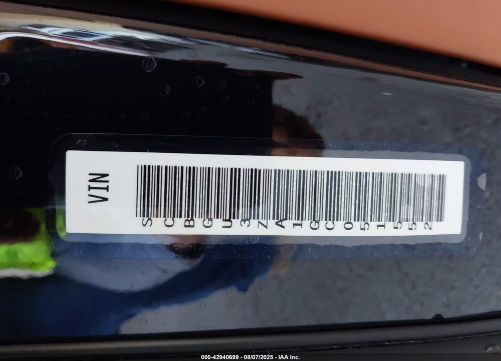 2016 BENTLEY CONTINENTAL VIN: SCBGU3ZA1GC051552