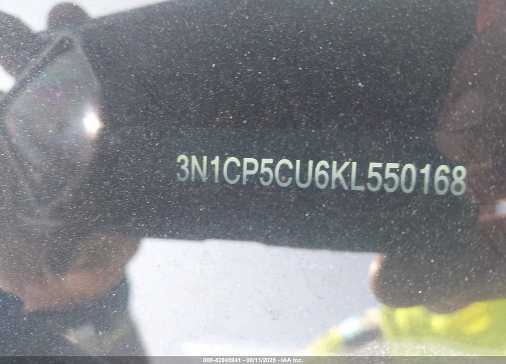 2019 NISSAN KICKS VIN: 3N1CP5CU6KL550168