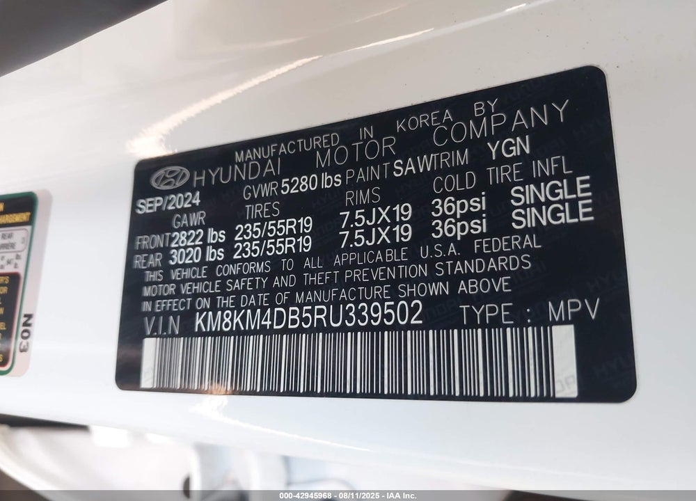2024 HYUNDAI IONIQ 5 VIN: KM8KM4DB5RU339502