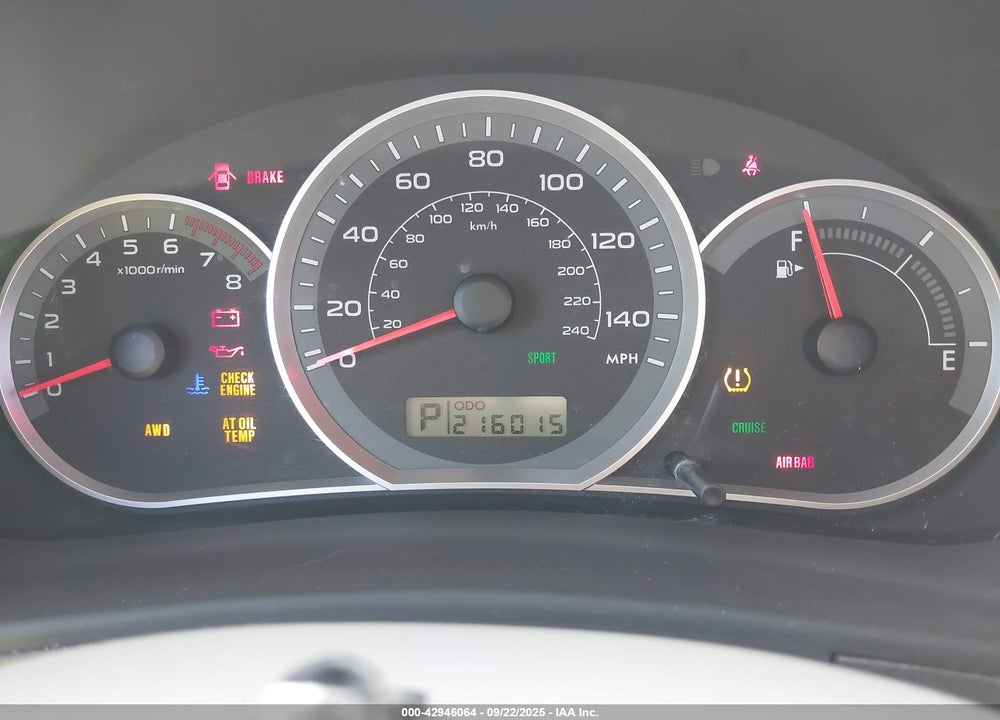 2008 SUBARU IMPREZA 2.5I VIN: JF1GE61698H519900