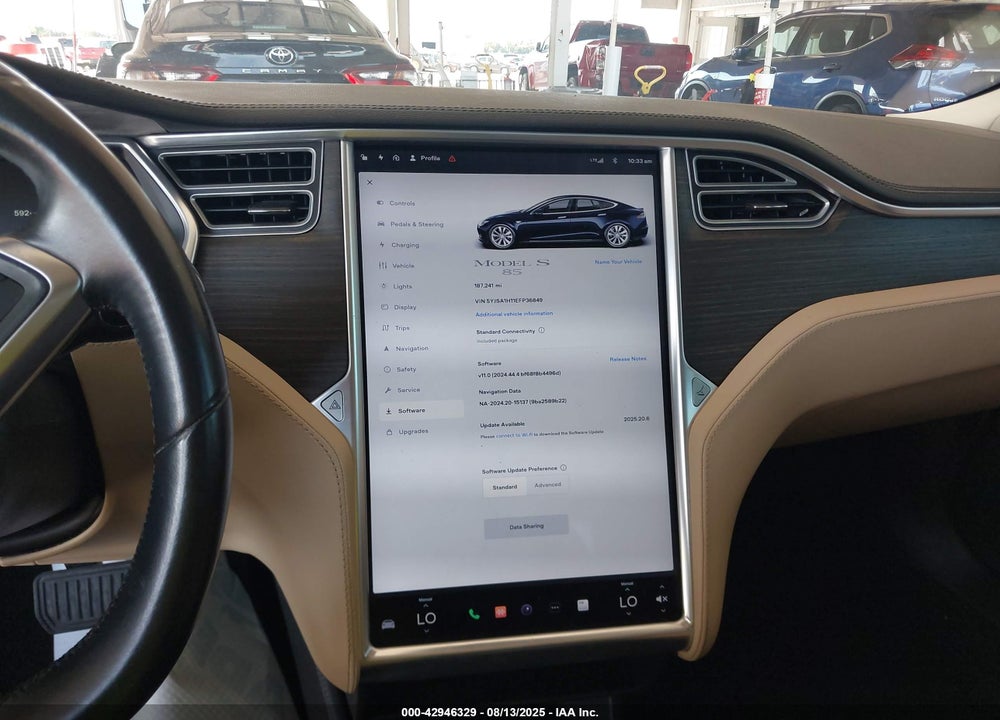 2014 TESLA MODEL S VIN: 5YJSA1H11EFP36849