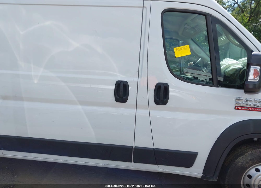 2022 RAM PROMASTER 2500 HIGH ROOF 159 WB VIN: 3C6LRVDG7NE110590