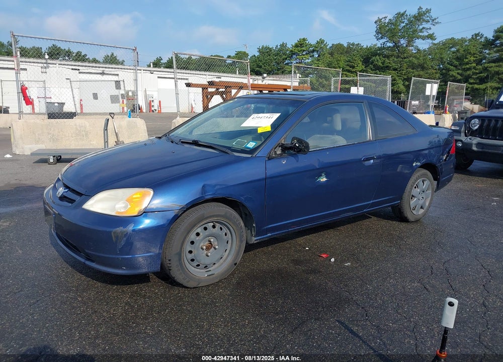 2001 HONDA CIVIC EX VIN: 1HGEM21901L056251