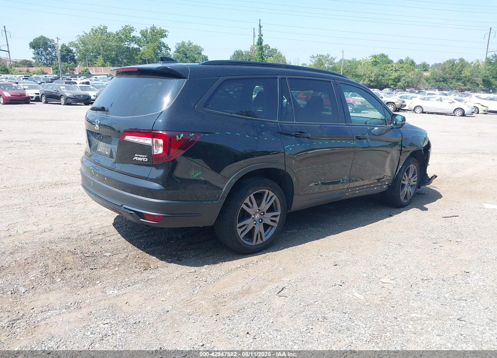 2022 HONDA PILOT VIN: 5FNYF6H35NB087082