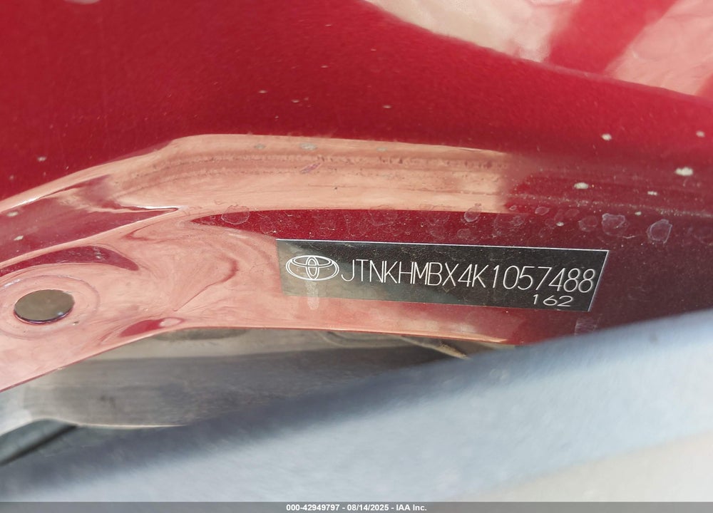 2019 TOYOTA C-HR VIN: JTNKHMBX4K1057488