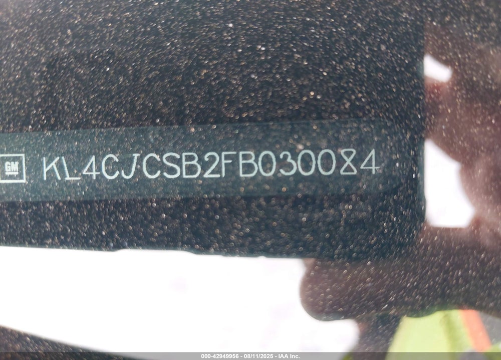 2015 BUICK ENCORE VIN: KL4CJCSB2FB030084