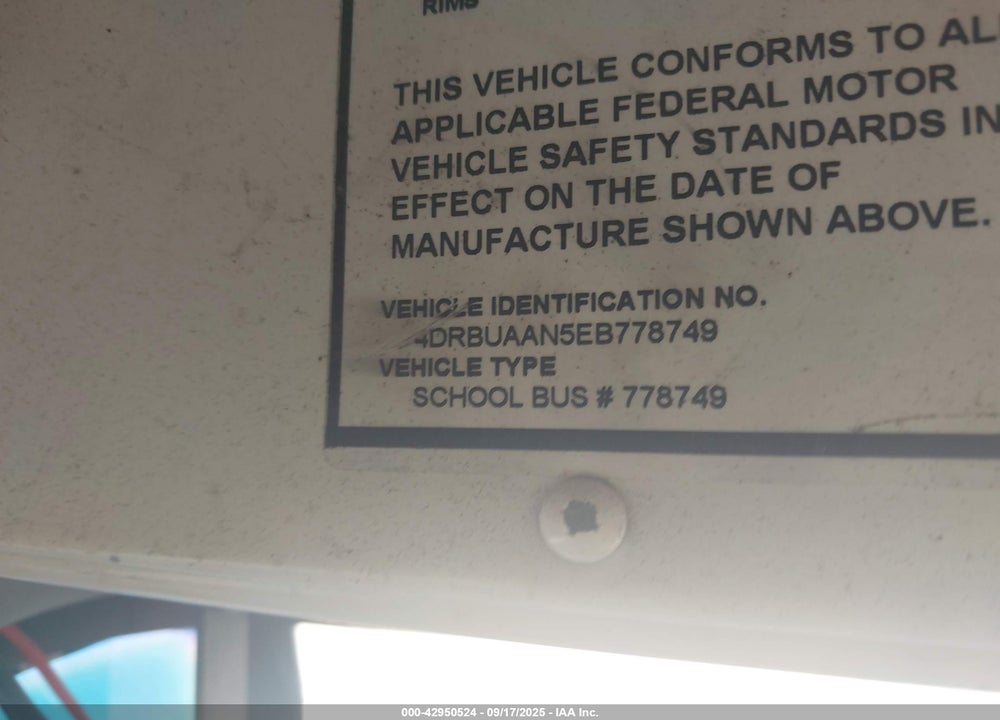 2014 IC CORPORATION 3000 CE VIN: 4DRBUAAN5EB778749