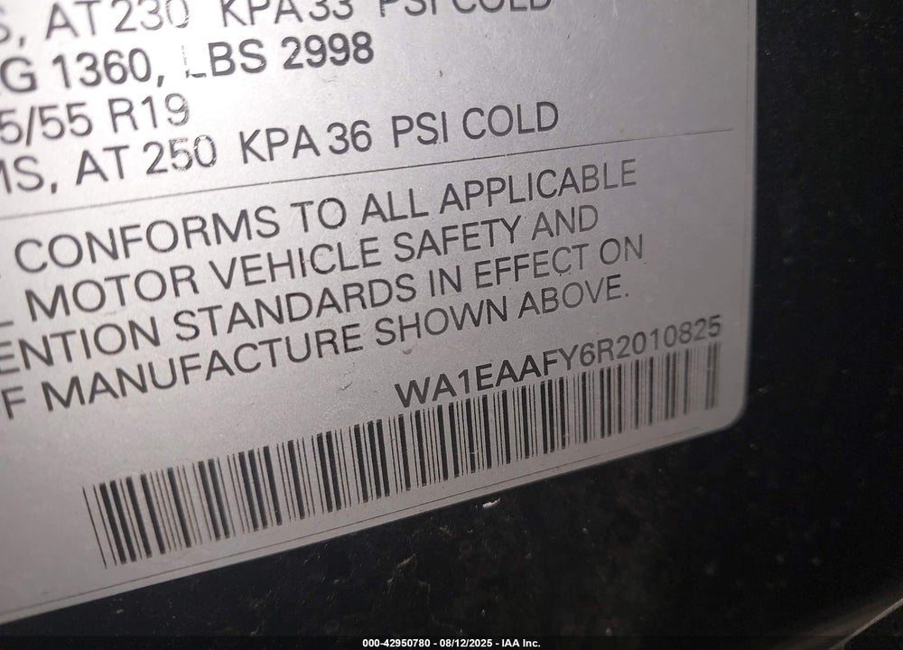 2024 AUDI Q5 VIN: WA1EAAFY6R2010825