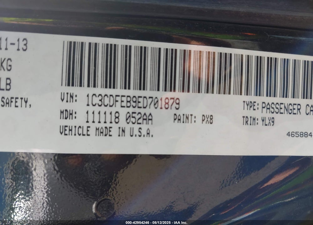 2014 DODGE DART GT VIN: 1C3CDFEB9ED701879