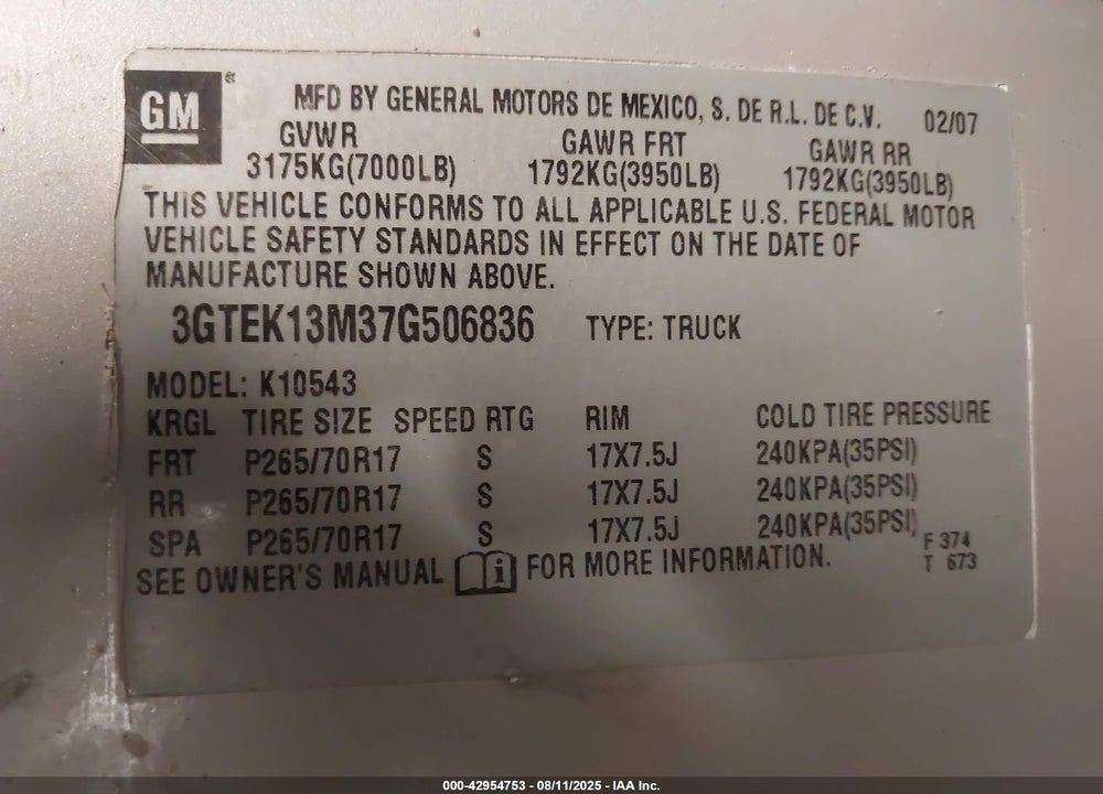 2008 CHEVROLET SILVERADO 2500 VIN: 1GCHK24K88E206086