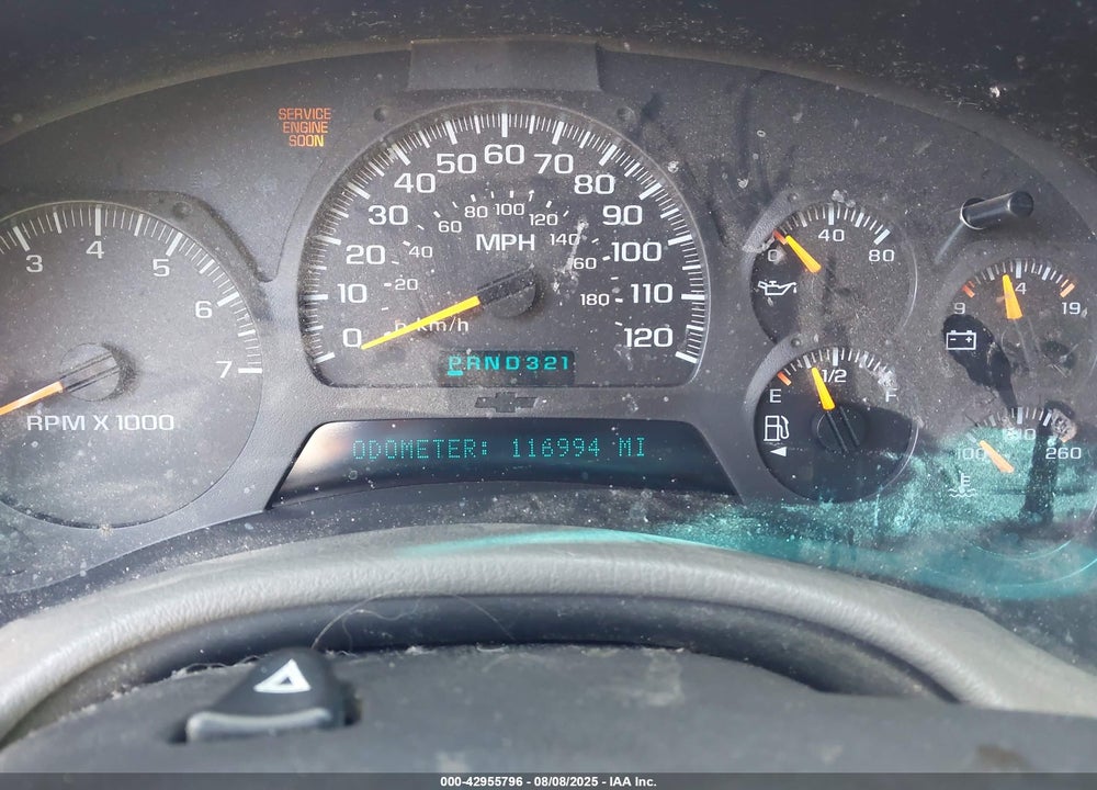 2003 CHEVROLET TRAILBLAZER LT VIN: 1GNDS13S832222204