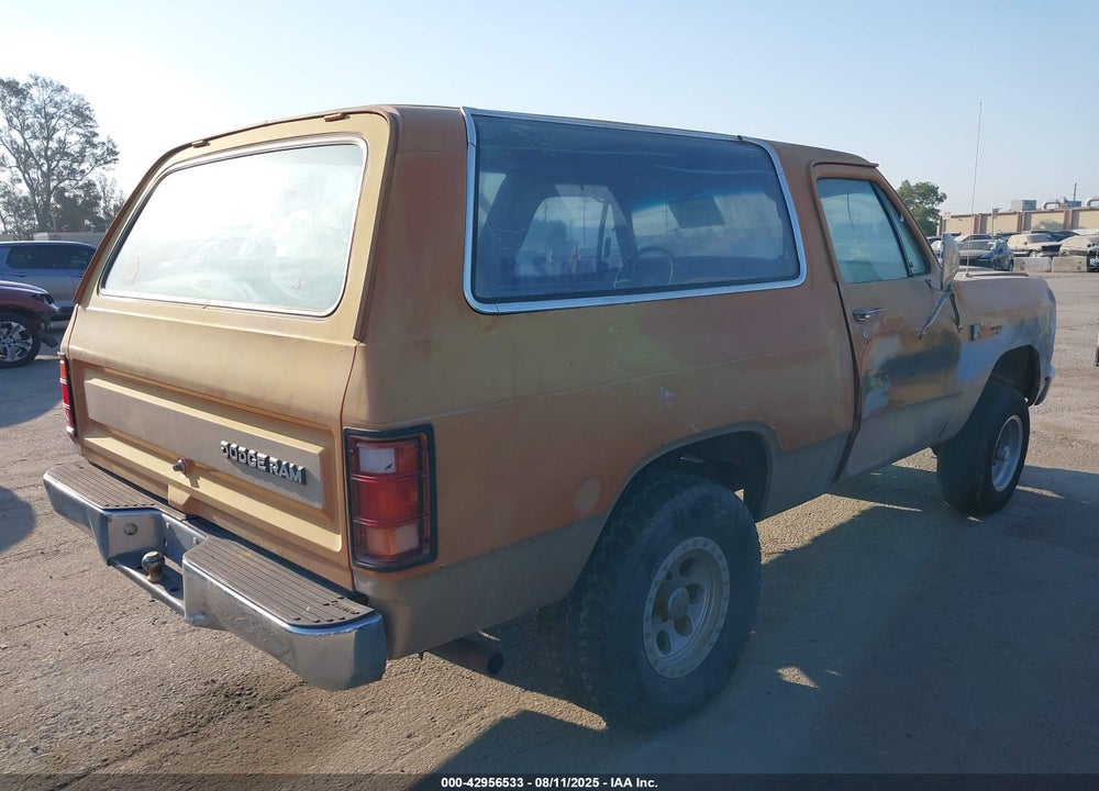 1982 DODGE RAMCHARGER AW-100 VIN: 1B4GW12R5CS265968