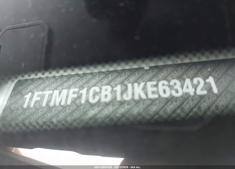 2018 FORD F-150 XL VIN: 1FTMF1CB1JKE63421