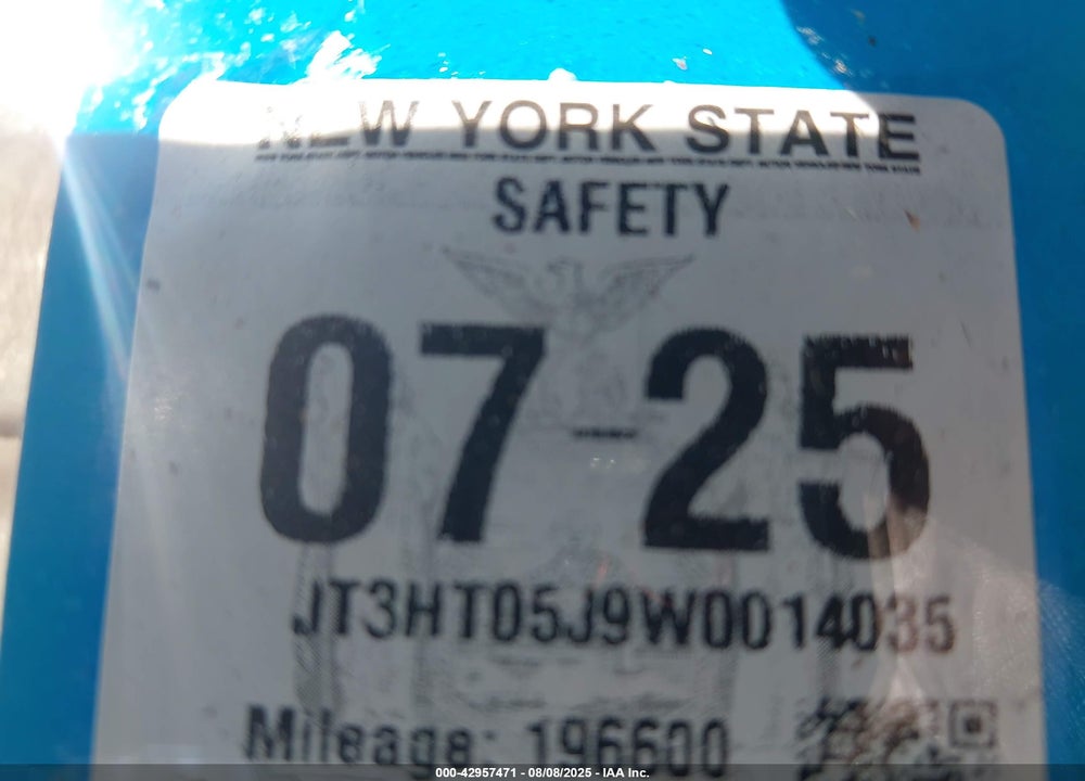 1998 TOYOTA LAND CRUISER VIN: JT3HT05J9W0014035