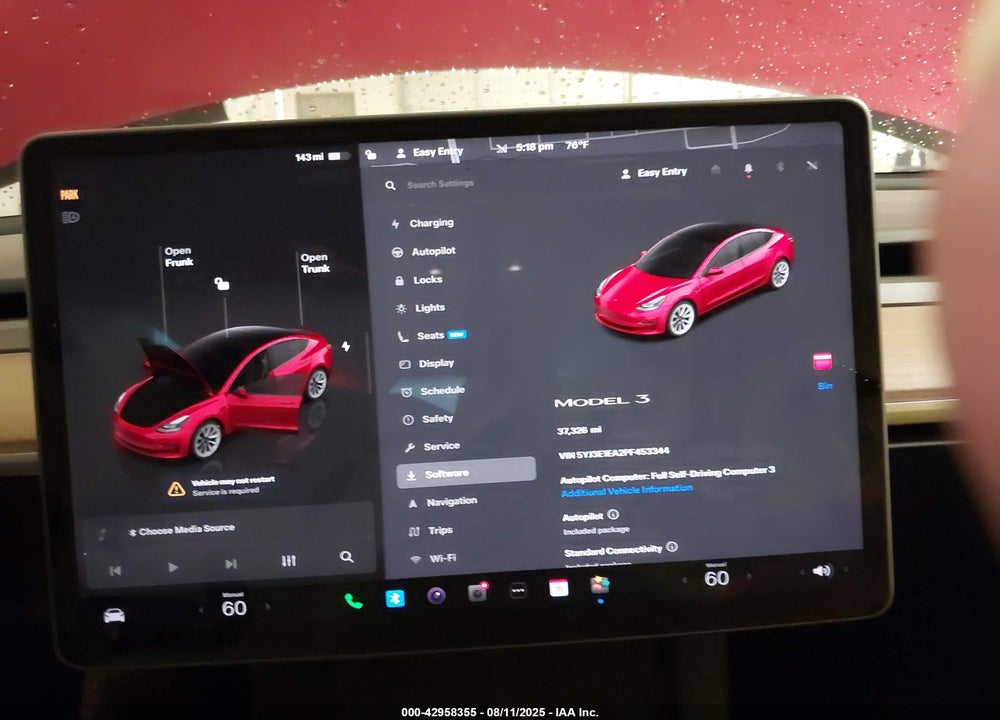 2023 TESLA MODEL 3 VIN: 5YJ3E1EA2PF453344