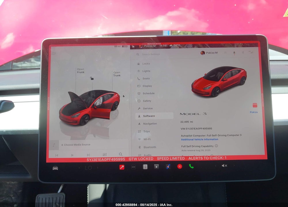2023 TESLA MODEL 3 VIN: 5YJ3E1EA0PF495995