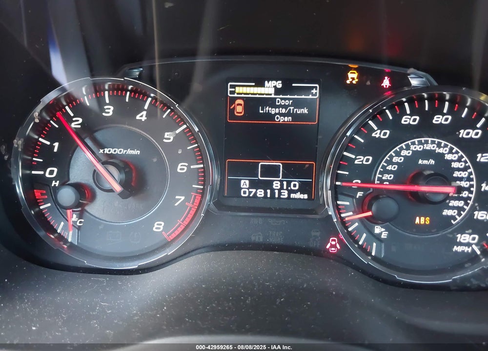 2020 SUBARU WRX VIN: JF1VA1C61L9828489