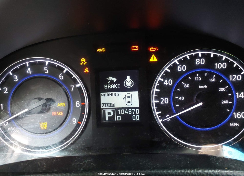 2012 INFINITI G37X VIN: JN1CV6ARXCM677636
