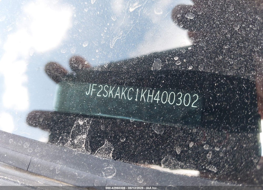 2019 SUBARU FORESTER VIN: JF2SKAKC1KH400302